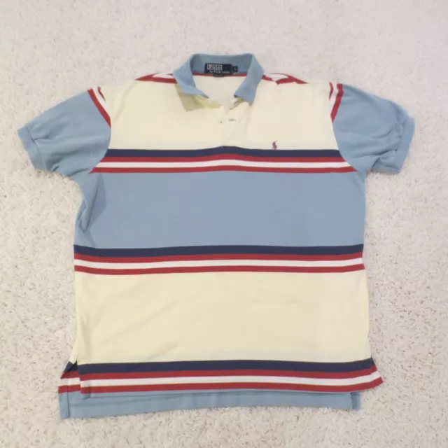 VINTAGE Polo Ralph Lauren Shirt Mens Large Striped Small Pony 90s USA
