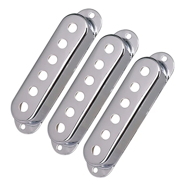 3Pcs Open Brass Single Coil Guitar Single Pickup Covers 48/50/52mm for ST S M9E2