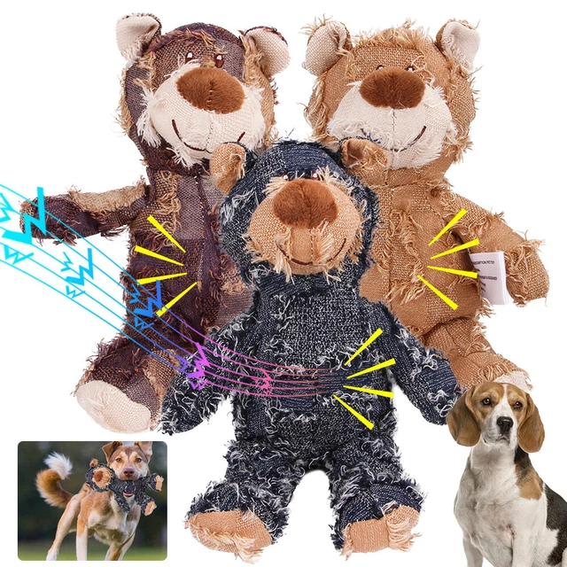 Welpen Spielzeug Hundespielzeug Plüsch Unzerstörbares Hunde Stoffspielzeug Bär