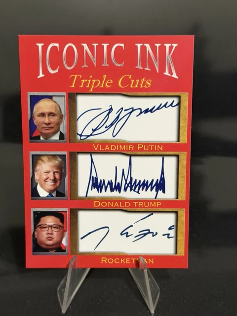 DONALD TRUMP VLADIMIR Putin RocketMan Iconic Ink Triple Cuts Novelty ...