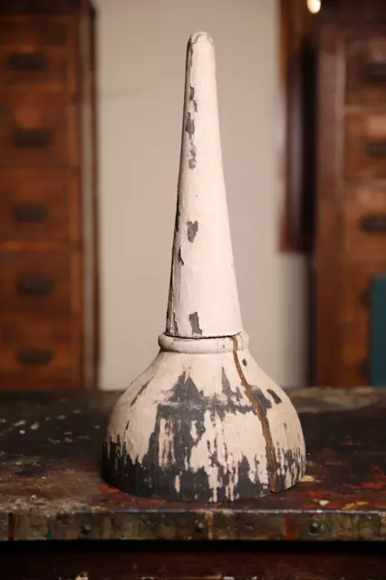 Antique Victorian COLUMN NEWEL POST FINIAL Architecture Salvage wood Witch Hat