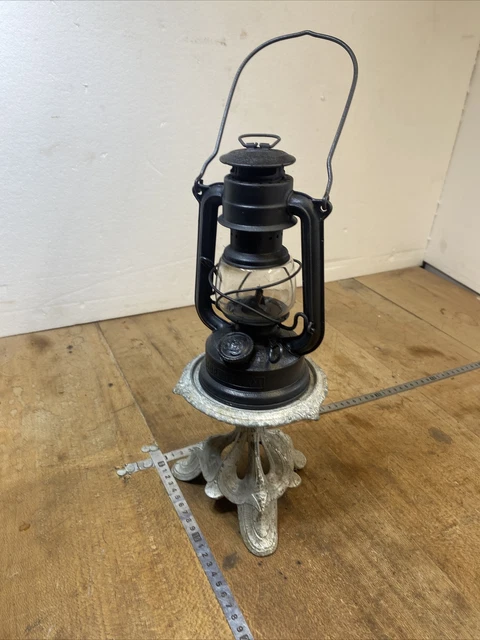 n° 2 ancien pied de lampe tempête  rare 2