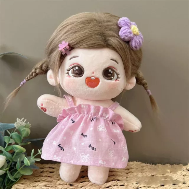 Niedliches Prinzessinnenkleid Plüschpuppen Kleidung 20 cm Baumwolle Puppe/EXO Idol Puppen