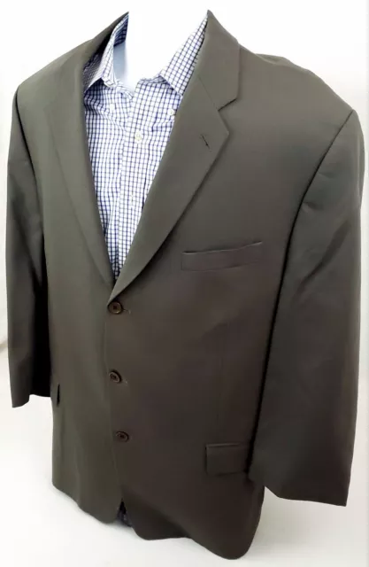 Calvin Klein Mens 48L Long Gray/Beige Blazer 3 Button Suit Coat Sport Jacket