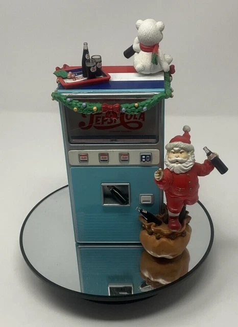 Vintage Matrix Pepsi-Cola Lighted Santa Vending Machine Multi-Action Music Box