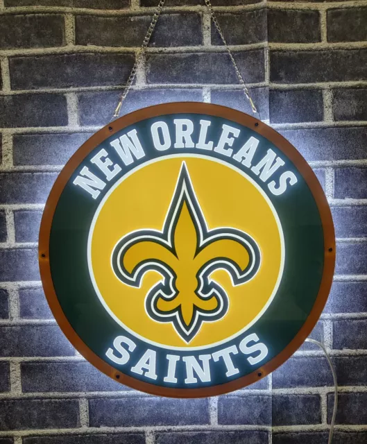 New Orleans Saints 3D LED 16"x16" Neon Sign Light Lamp Beer Bar Wall Decor Room