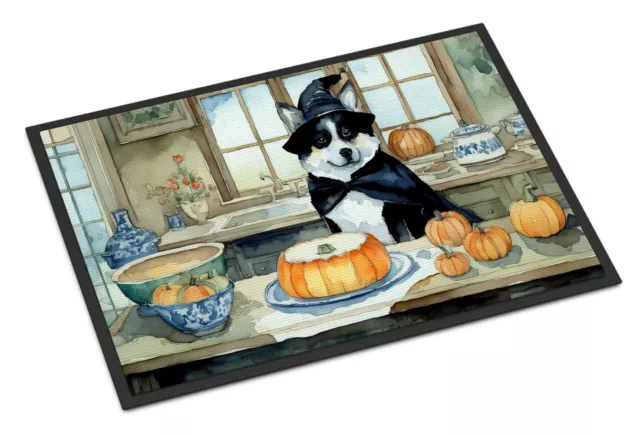 Akita Fall Kitchen Pumpkins Indoor or Outdoor Mat 18x27 DAC1723MAT