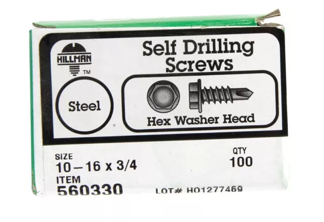 ACEDS 5034244 10-16 x 0.75 in. Hex Washer Head Self Drilling Screw - Qty 100