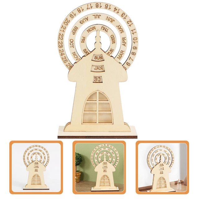 CALENDRIER DE BUREAU Bloc-Notes 3D Avec LumièRes, Calendrier 2024 Bloc-Note1388 EUR 21,59