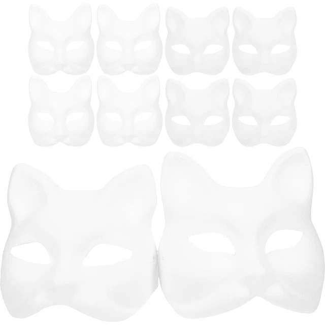 10 Pcs Masques En Papier Masque Vierge Robes Pour Enfants Cadeau