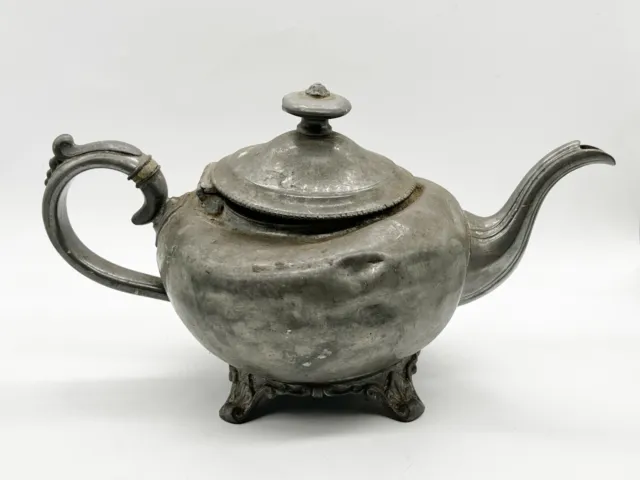 Antike Viktorianische Zinn James Dixon Teekanne Teekanne A/F 3