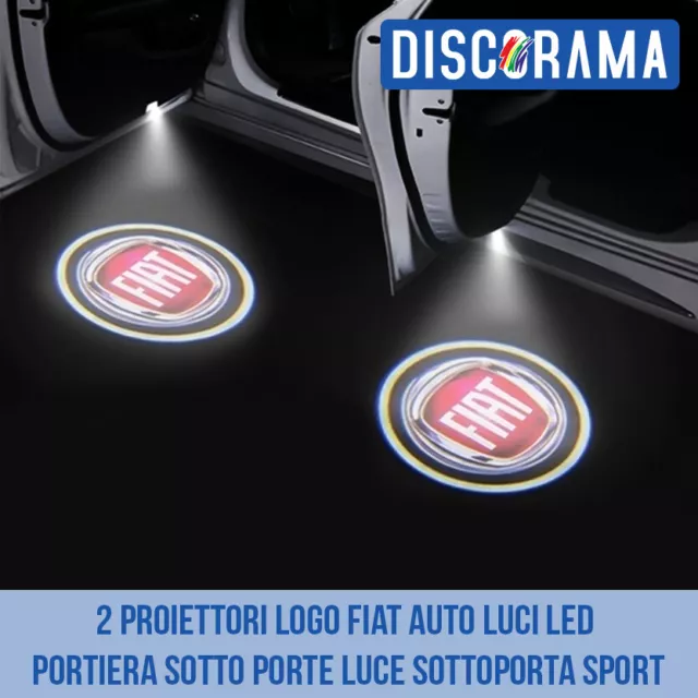 2 PROIETTORI LOGO Fiat Auto Luci Led Portiera Sotto Porte Luce Sottoporta  Sport EUR 22,90 - PicClick IT