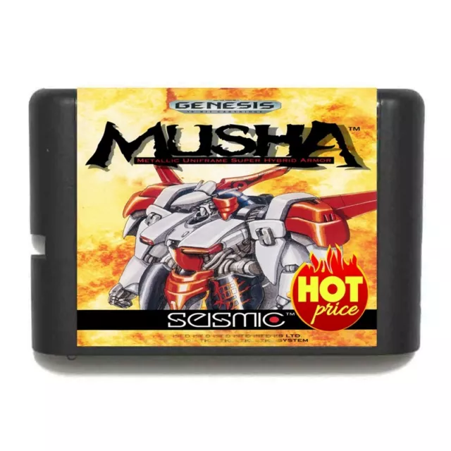 New Arrival MUSHA 16bit MD Game Card For Sega Mega Drive For Genesis