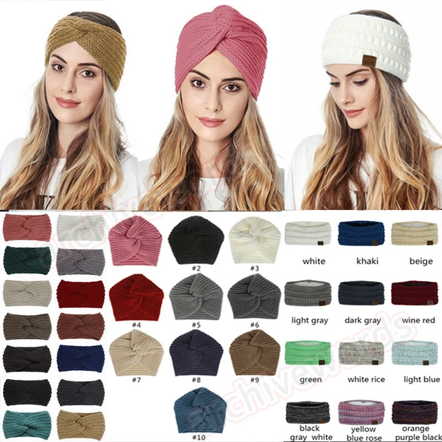 Women Warmer Hair Band Warm Knit Fleece Lined Headband Winter Ear Head Wrap UK