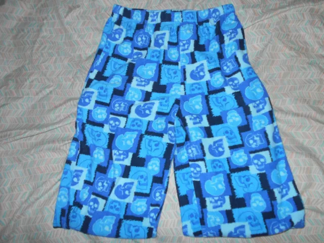 Faded Glory Boys Size 18 Blue Skulls Pajama Pants