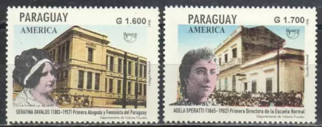 Paraguay Stamp 2598-2599  - America Issue Famous women and buildings