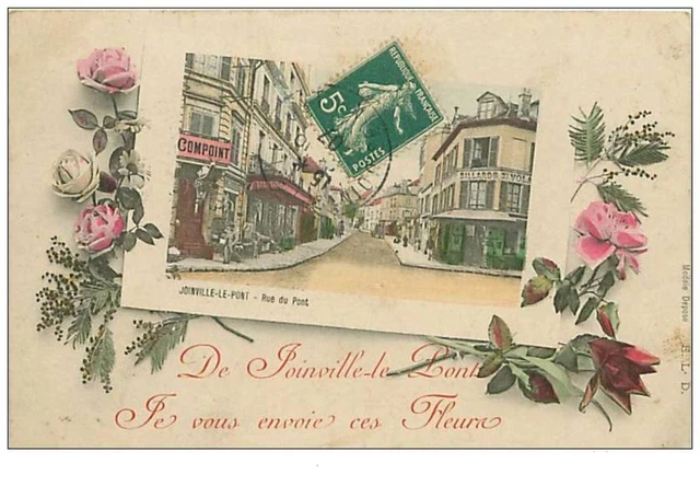 94.JOINVILLE LE PONT.n°124.RUE DU PONT.DE JOINVILLE LE PONT JE VOUS ENVOIE CES
