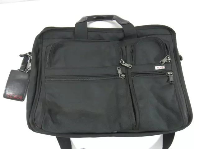 TUMI Black Ballistic Nylon Laptop Book Bag Briefcase Style Great Condition