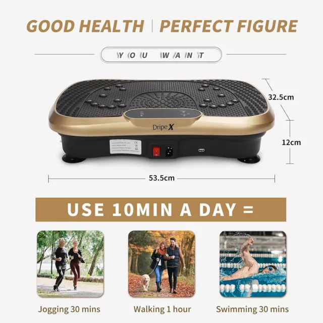 Slim Vibration Plate Exercise Machine Whole Body Workout Fitness Vibration Plate 3