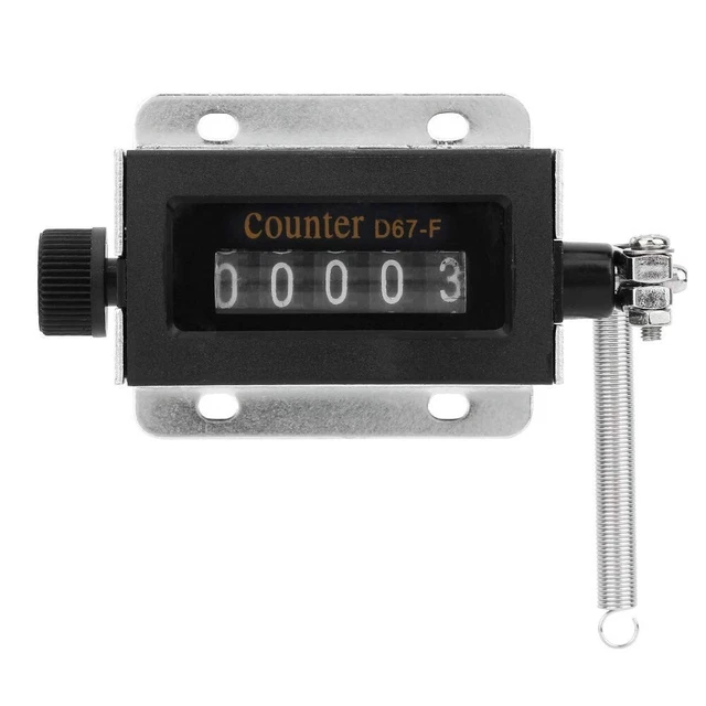 Counter 0~99999 D67-F Mechanical New 5 Digit Manual Hand Click