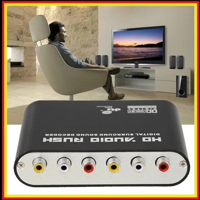 Cpolebev 5.1 CH Audio Decoder SPDIF Coassiale A DTS AC3 Digital A 5.1 Amplificatore Convertitore Analogico per, Lettore Dvd Cpolebev 5.1 CH Audio Decoder SPDIF Coassiale A DTS AC3 Digital A 5.1 Amplificatore Convertitore Analogico per, Lettore Dvd