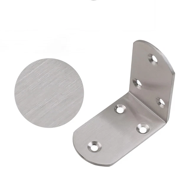 Stainless Steel Corner Brace Joint Right Angle L Shape Bracket Shelf Support 3