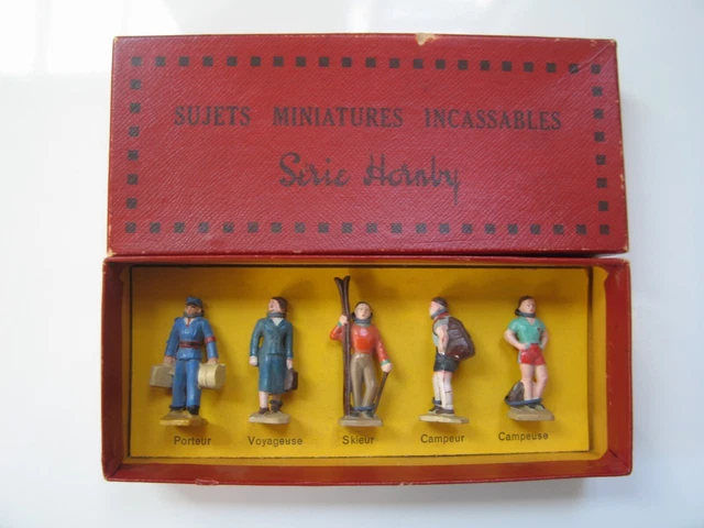 HORNBY 0 1/43°- 5 boîtes Sujets miniatures incassables en