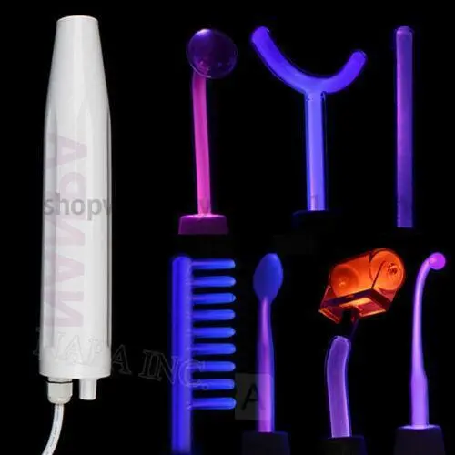High Frequency Facial Machine With 7 Electrode Violet Ray Light Anti-aging Acne
