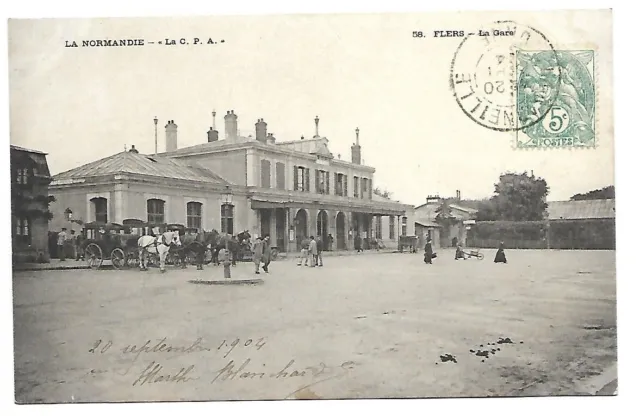 Cpa   / Orne / Flers / La Gare