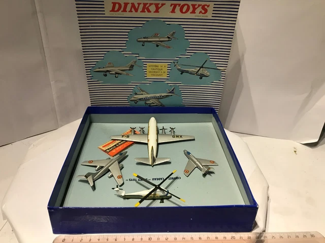 Dinky Toys F 60 coffret cadeau avions 1957 Air France Vickers Mystère