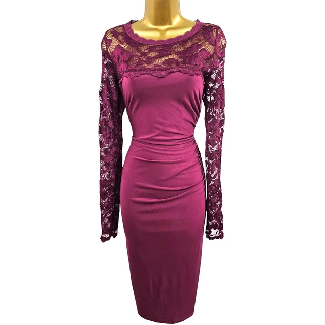 Phase eight sabby lace dress magenta outlet