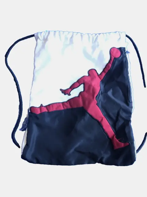 Vintage AIR JORDAN Chicago Bulls Style Draw String Heavyweight Canvas Day Bag