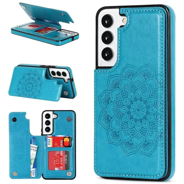 Wallet Case For SAMSUNG Galaxy S22+ PLUS / S22 5G Cards slots PU Flip back cover