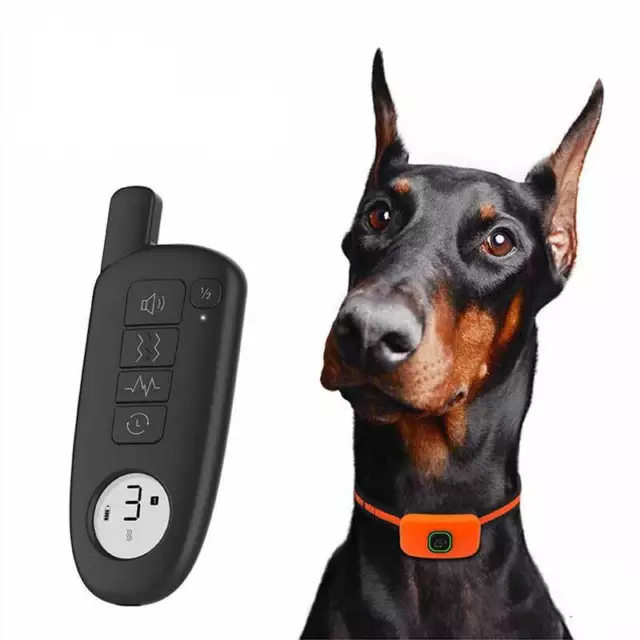 Electric Dog Shock Collar Rechargeable 300m Remote Waterproof Pet Bark Training