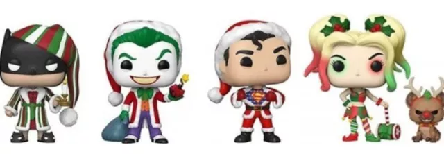 Funko Pop! DC Heroes 4 Pack, Harley, Batman, Superman, The Joker. Walmart Exc.