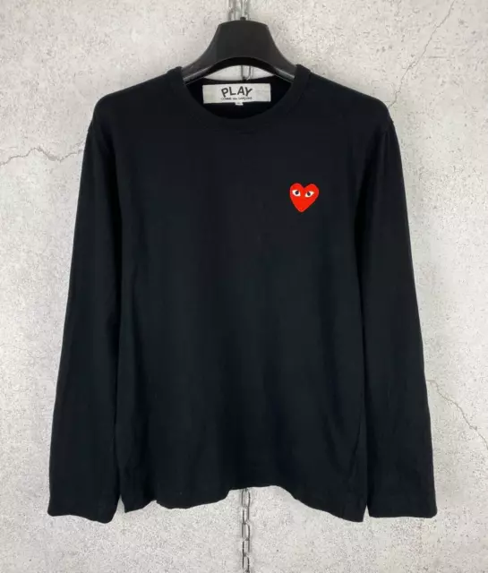 Comme des Garcons Play Womens Long Sleeve Tee T Shirt Size S