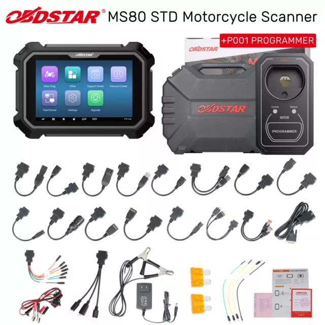 OBDSTAR MS80 Intelligent Motorcycle Diagnostic Code Scanner With P001 Programmer