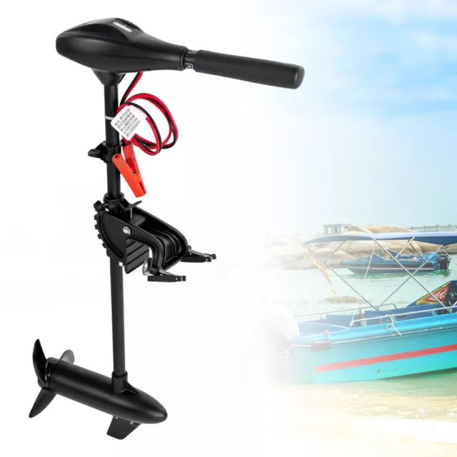 12V 58LBS Electric Outboard Trolling Motor Engine Fishing Boat Rubber Inflatable