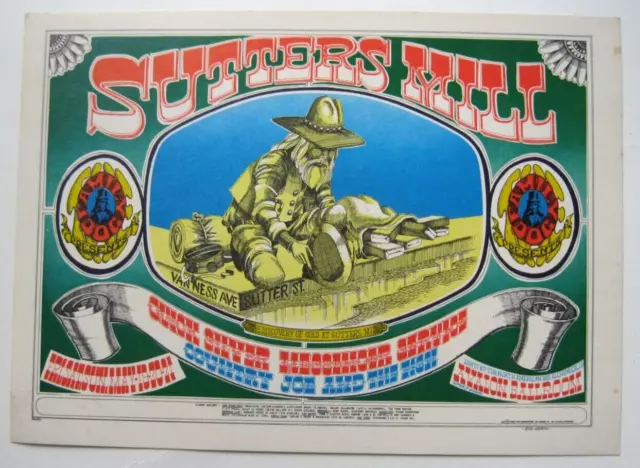 Vintage 1967 SUTTER'S MILL QUICKSILVER AVALON BALLROOM RICK GRIFFIN Handbill