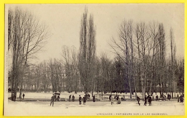 CPA 1900 VINCENNES (Val de Marne) SKATERS on LAKE DAUMESNIL Ice WINTER