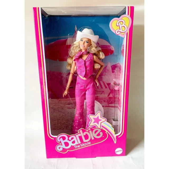 BARBIE THE MOVIE Margot Robbie Collectible Doll Pink Western Outfit NEW 2023 EUR 81,60 - FR