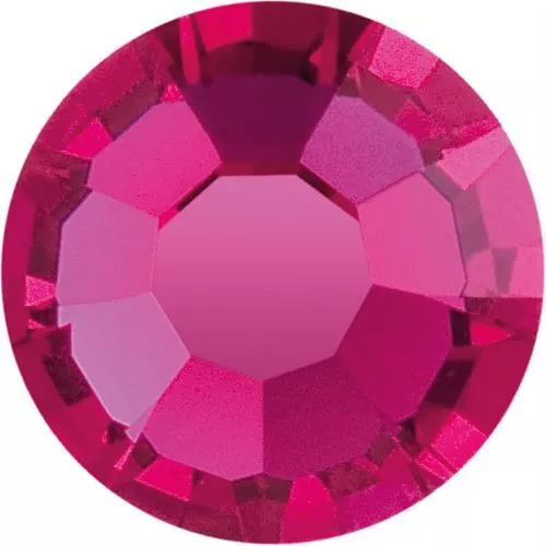 Preciosa Crystals Glue on FUCHSIA Rhinestones Diamantes flatbacks gem - 4 Sizes