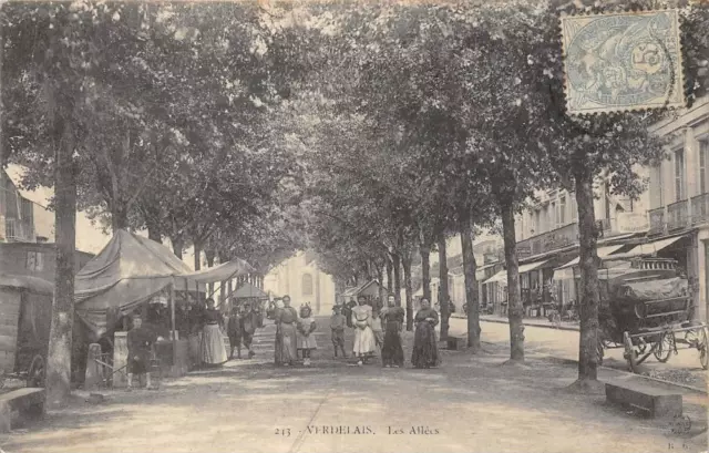 CPA 33 VERDELAIS LES ALLEES (animée