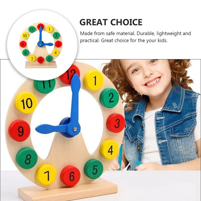 Horloge D'apprentissage En Bois Pour Enfants - Jouet éducatif Montessori 1-3 Ans Pour Apprendre L'heure Facilement