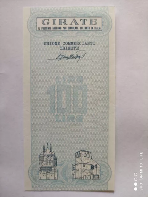 Miniassegni 100 Lire Banca Antoniana Di Padova E Trieste 1976 Fds  2