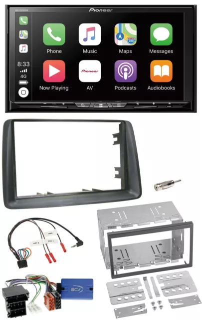 Pioneer 2DIN Lenkrad USB DAB DVD Bluetooth Autoradio für Fiat Panda 2007-2012 gr