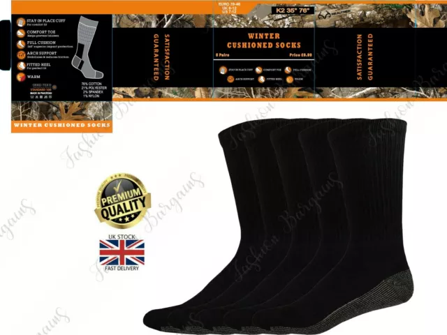 5 - 20 Pairs Mens Thick Heavy Duty Cotton Blend Work Boot Safety Socks UK 6-11