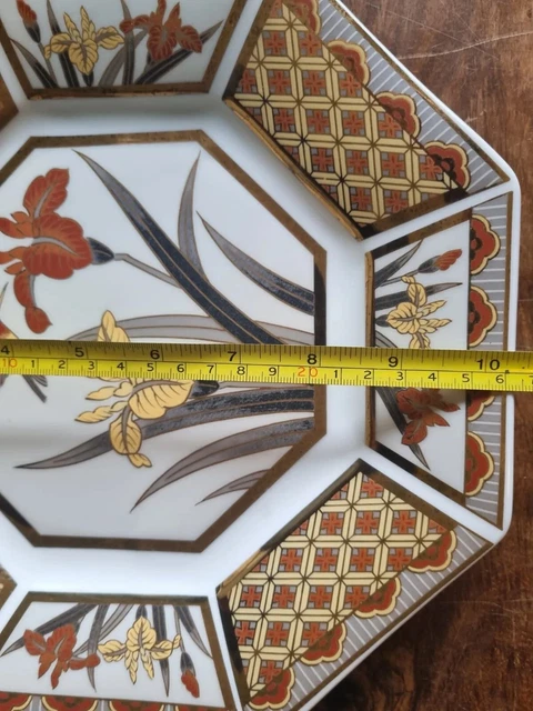 Japanese Porcelain Decorative Plate Flowers and Hummingbird Seizan 3