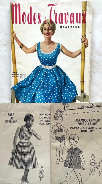 Lot De 46 Patrons De Couture Originaux Modes & Travaux, 2013-2015, Comme Neufs