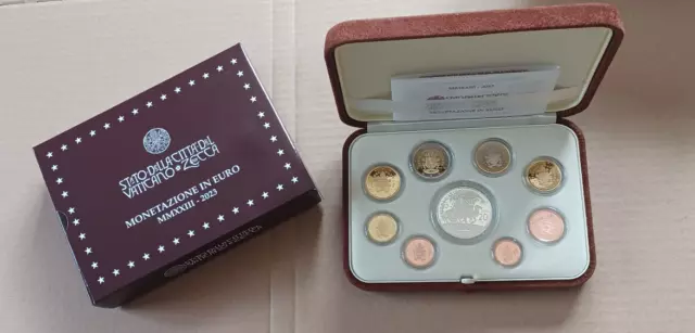 Vatikan  Kms Kursmünzensatz 2023  Mit 20 Euro Silber Pp Proof